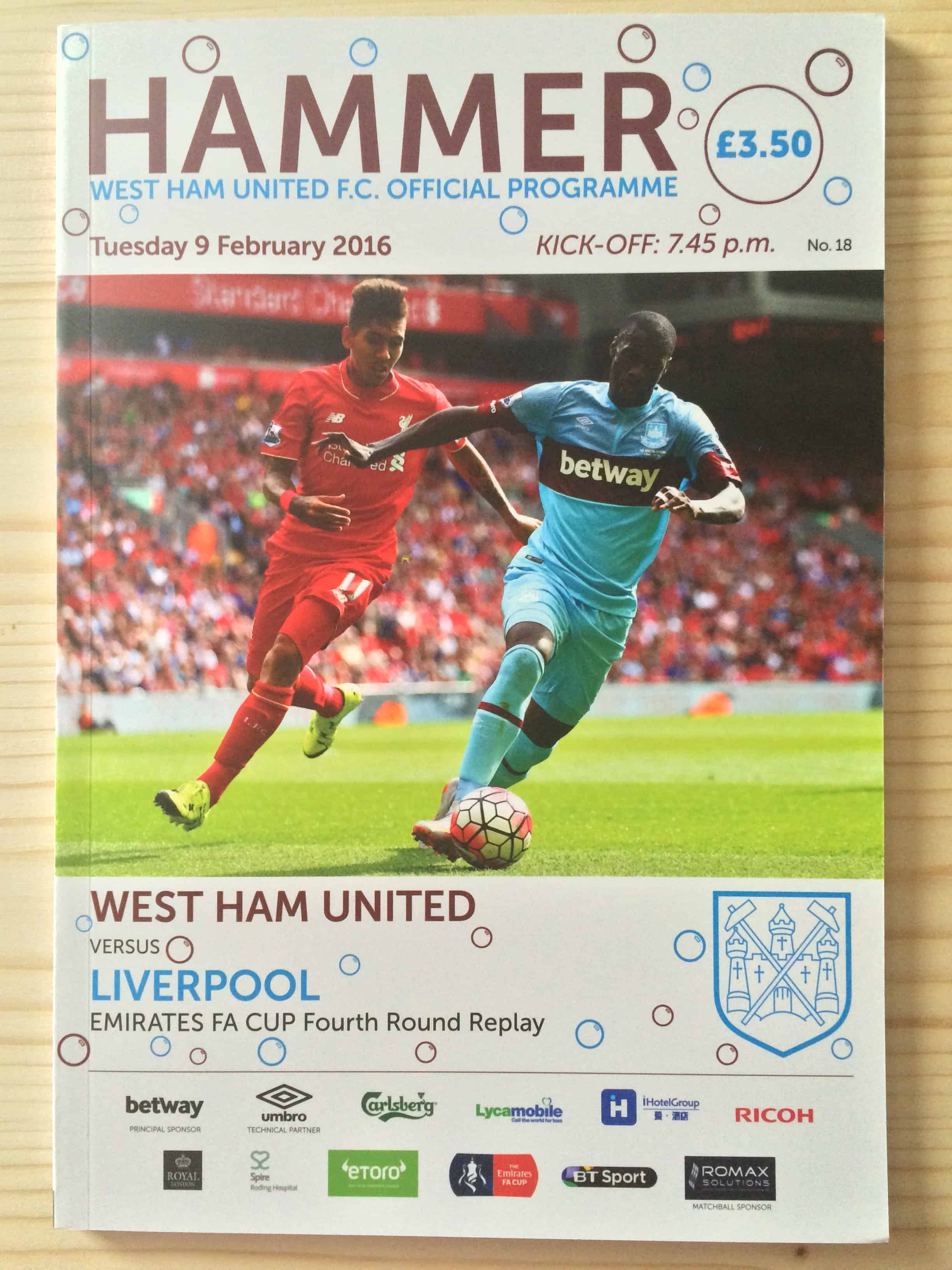 West Ham United FC v Liverpool FC